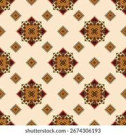 Ethnic geometric fabric pattern Cross Stitch.Ikat embroidery Ethnic oriental Pixel pattern background.Abstract,vector,illustration.