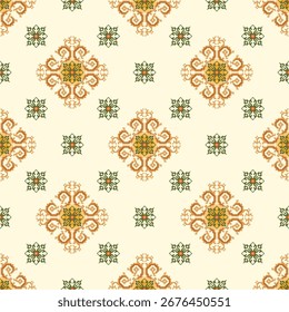 Padrão de tecido geométrico étnico Cross Stitch.Ikat bordado Padrão étnico oriental Pixel background.Abstract,vetor,ilustração.