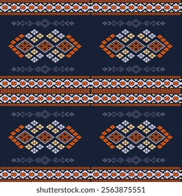 Ethnic geometric fabric patterns Cross