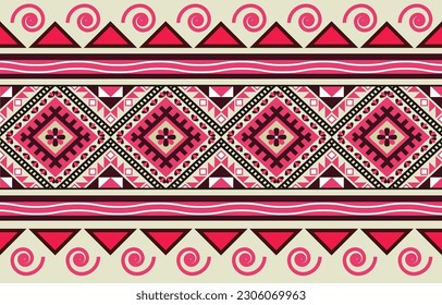 Ethnic geometric frabic design.Ethnic pattern in tribal, folk embroidery abstract art. ornament print. Ethnic Design for wallpaper,carpet, clothing, fashion, fabric.