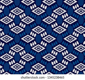 Ethnic Geometric motifs pattern textile print for fashion drawing