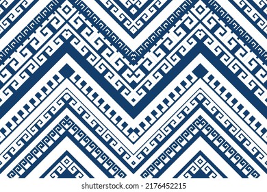 Patrón de ikat oriental geométrico étnico tradicional Diseño para fondo, alfombra, papel pintado, ropa, envoltura, batik, tela, iluminación vectorial. Patrones de clave griega zigzagueando rayas chevron.