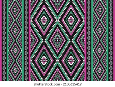 Ethnic geometric oriental seamless pattern traditional. Tribal style striped. Design for background, wallpaper, vector illustration, fabric, clothing, batik, carpet, embroidery.