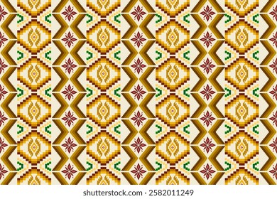 Ethnic geometric oriental traditional Aztec Boho seamless pattern. Native decorative elements tribal geometry design for fabric, clothing, embroidery, ornament, wallpaper, texture, textile