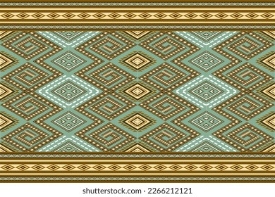 Ethnic geometric oriental traditional with colorful elements seamless pattern. designed for background, wallpaper, clothing, wrapping, fabric, Batik, decorating, embroidery style, vector