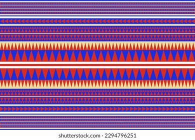 Ethnic geometric oriental traditional with elements seamless pattern. designed for background, wallpaper, clothing, wrapping, fabric, Batik, decorating, embroidery style, vector illustration