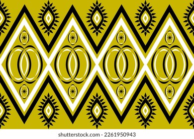 Ethnic geometric oriental traditional with triangles and elements seamless pattern. designed for background, wallpaper, clothing, wrapping, fabric, Batik, decorating, embroidery , vector illustration