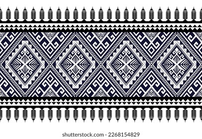 Ethnic geometric oriental and western pattern. American, Aztec,motif,tribal, textile pattern. design for fabric,curtain, background, carpet, wallpaper, clothing,wrapping,tile.textile Motif vector