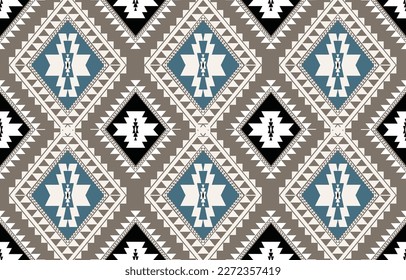 Ethnic geometric oriental and western pattern. American, Aztec,motif,tribal, textile pattern. design for fabric,curtain, background, carpet, wallpaper, clothing,wrapping,tile.textile Motif vector