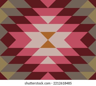 Ethnic geometric ornament. Kilim, Turkish, Aztec woven rug. Seamless vector pattern