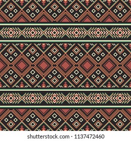 Ethnic geometric ornament, seamless pattern, tribal kilim.