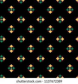 Ethnic geometric ornament seamless pattern for textile