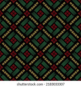 ethnic geometric ornament. striped squares. vector seamless pattern. color repetitive background. fabric swatch. wrapping paper. continuous print. design template for textile, decor, apparel