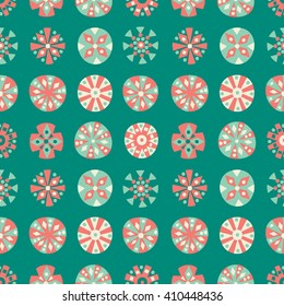 Ethnic geometric ornament; vector seamless background.