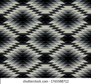 Ethnic geometric pattern black and white 