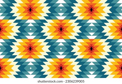 Ethnic Geometric Pattern. design in American, Mexican, Western Aztec motif striped and bohemian pattern. designed for background,wallpaper,print, carpet,wrapping,tile,batik.vector illustratoin.