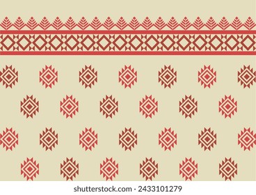 Ethnic geometric pattern design for background or wallpaper. vector illustration,motive fabric,minimal style for fabric,thai silk,pattern for textile and design