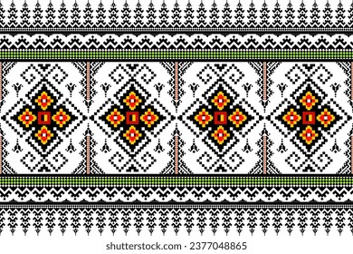 ethnic geometric pattern design seamless pattern
pixel fabric pattern abstract flower Geometric shapes, squares, tiles, fabric patterns, pillows, curtains, bed sheets, tablecloths.