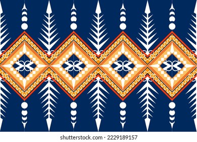Diseño de patrones geométricos étnicos para el fondo tradicional, diseño para alfombras, papel pintado, ropa, envoltura, batik, tela, ilustración de bordado vector