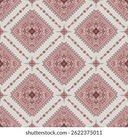 Diseño de patrón geométrico étnico en estilo tribal que le da un ambiente nativo americano y adecuado para la industria textil, este patrón geométrico étnico también le da un hermoso tejido tribal indio