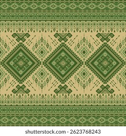 Diseño de patrón geométrico étnico en estilo tribal que le da un ambiente nativo americano y adecuado para la industria textil, este patrón geométrico étnico también le da un hermoso tejido tribal indio