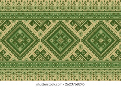 Diseño de patrón geométrico étnico en estilo tribal que le da un ambiente nativo americano y adecuado para la industria textil, este patrón geométrico étnico también le da un hermoso tejido tribal indio