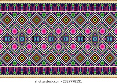 Ethnic geometric pattern design, vector pattern for fabric, rug, wallpaper background.