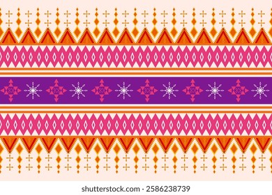 Ethnic Geometric Pattern Design Vector Illustration for Textile Print Design