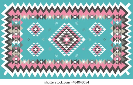 Ethnic geometric pattern design. Vector illustration.