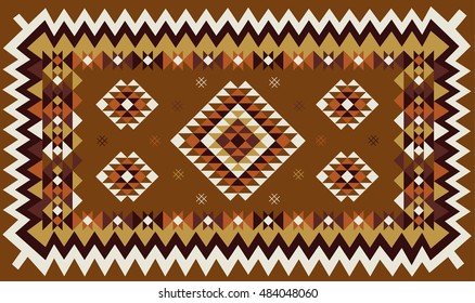 Ethnic geometric pattern design. Vector illustration.
