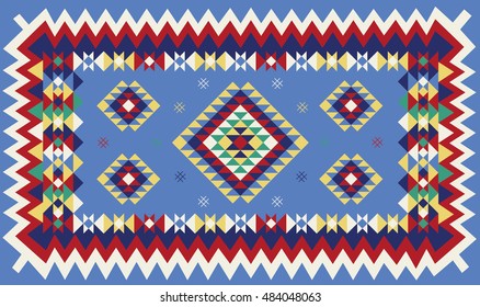 Ethnic geometric pattern design. Vector illustration.