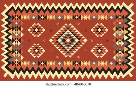Ethnic geometric pattern design. Vector illustration.