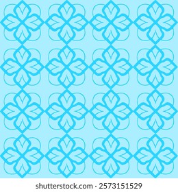 Ethnic geometric pattern, floral pattern, oriental colors, seamless, seamless pattern, flowers, white, blue background design for fabric, curtain,