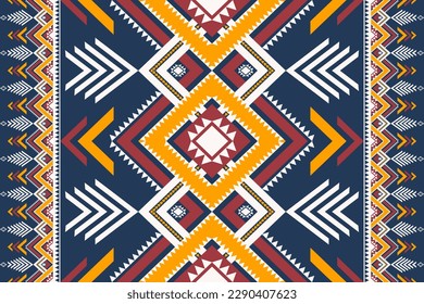 Ethnic geometric pattern home flooring decoration. Vector ethnic colorful geometric shape seamless pattern background. Southwest Navajo pattern use for carpet, rug, tapestry, mat, quilt, blanket, etc.