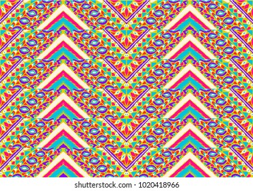 Ethnic geometric pattern . Indian embroidery. Folklore ornament.  Tribal  vector texture. Seamless striped  pattern in Aztec style.  Scandinavian, Slavic, Mexican, folk pattern. 