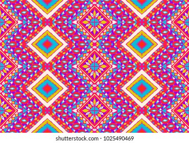 Ethnic geometric pattern . Indian embroidery. Folklore ornament.  Tribal  vector texture. Seamless striped  pattern in Aztec style.  Scandinavian, Slavic, Mexican, folk pattern. 