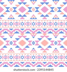 Ethnic geometric pattern Native American Navajo tribal motif design