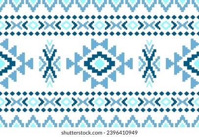 Ethnic geometric pattern Native American Navajo tribal motif design