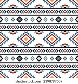 Ethnic geometric pattern Native American Navajo tribal motif design