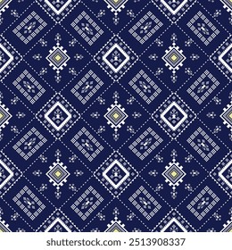 Ethnic geometric pattern, native fabric design,  abstract background, wallpaper, vector illustration.