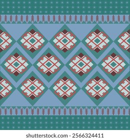 Ethnic geometric pattern native fabric design abstract background.
