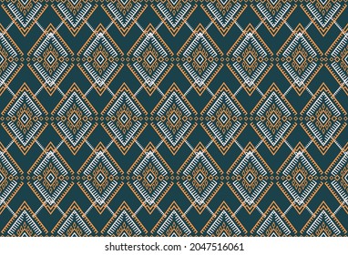 ethnic geometric pattern oriental blossom color seamless Pattern that is completely seamless
