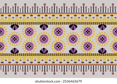 Kissenbezug mit ethnisch geometrischem Muster. Stickkissenbezug. Nahtloses traditionelles Design für Stoffe, Hintergründe, Teppiche, Tapeten, Kleidung und Kissenbezüge.