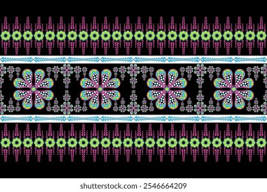 Kissenbezug mit ethnisch geometrischem Muster. Stickkissenbezug. Nahtloses traditionelles Design für Stoffe, Hintergründe, Teppiche, Tapeten, Kleidung und Kissenbezüge.