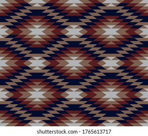 Ethnic geometric pattern print blue red 