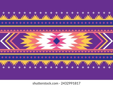 ethnic geometric pattern with purple tone,native fabric,geomatic pattern ,lined up and alternating,use for painting clothing wallpaper and cloth printing ,geometric patterns of homespun Woven fabric