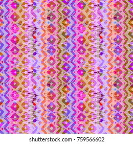 Ethnic geometric pattern. Seamless background in traditional tribal folk style. 