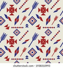 Ethnic geometric pattern seamless design or wallpaper.