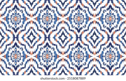 Ethnic geometric pattern seamless design for background or wallpaper."This content was created using vector drawing tools and software, not generated by AI"