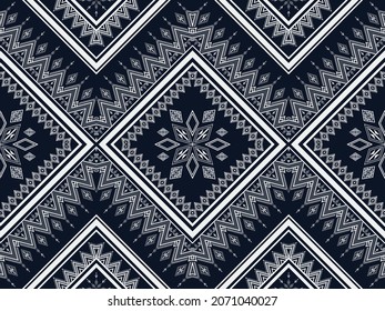 Patrón geométrico étnico sin soldadura ikat azteca color de flor oriental. patrón impecable. Diseño para tela, cortina, fondo, alfombra, papel pintado, ropa, envoltura, Batik, tela, ilustración vectorial.